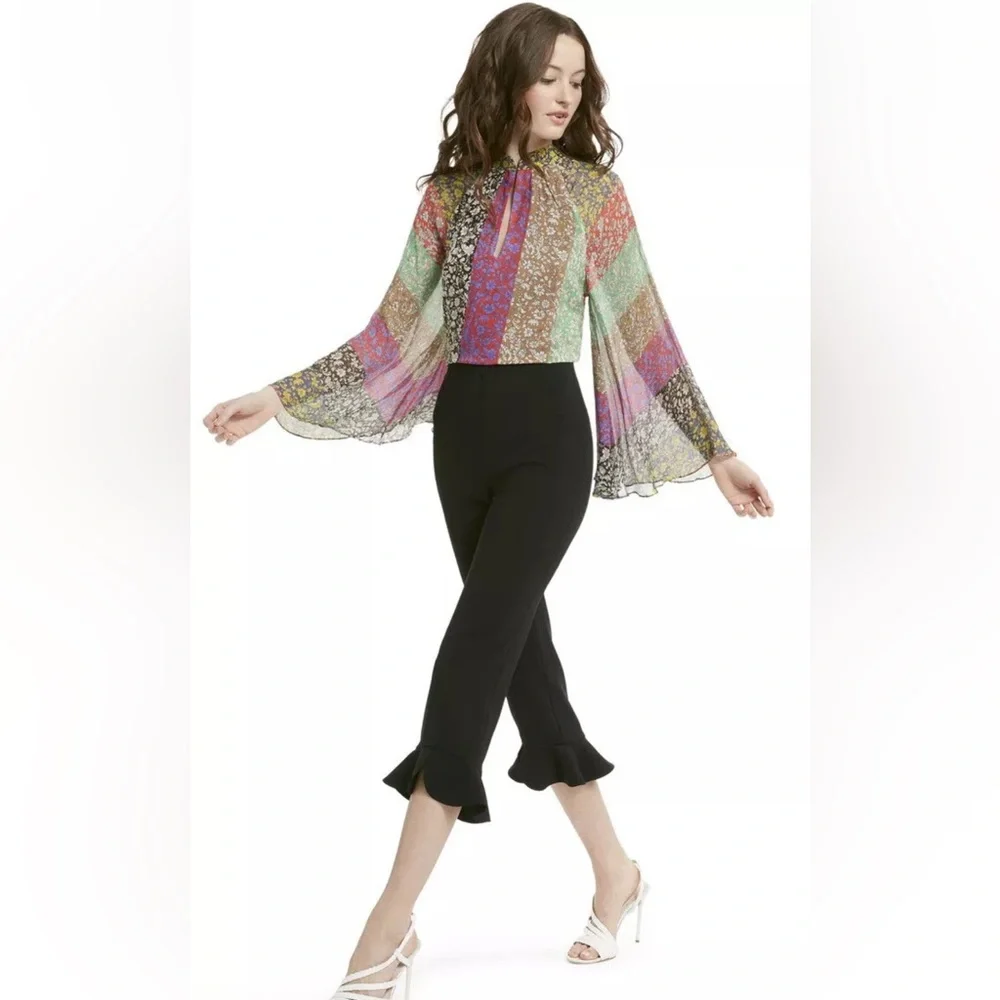 Alice and Olivia Prija mandarin collar blouse - Picture 3 of 8